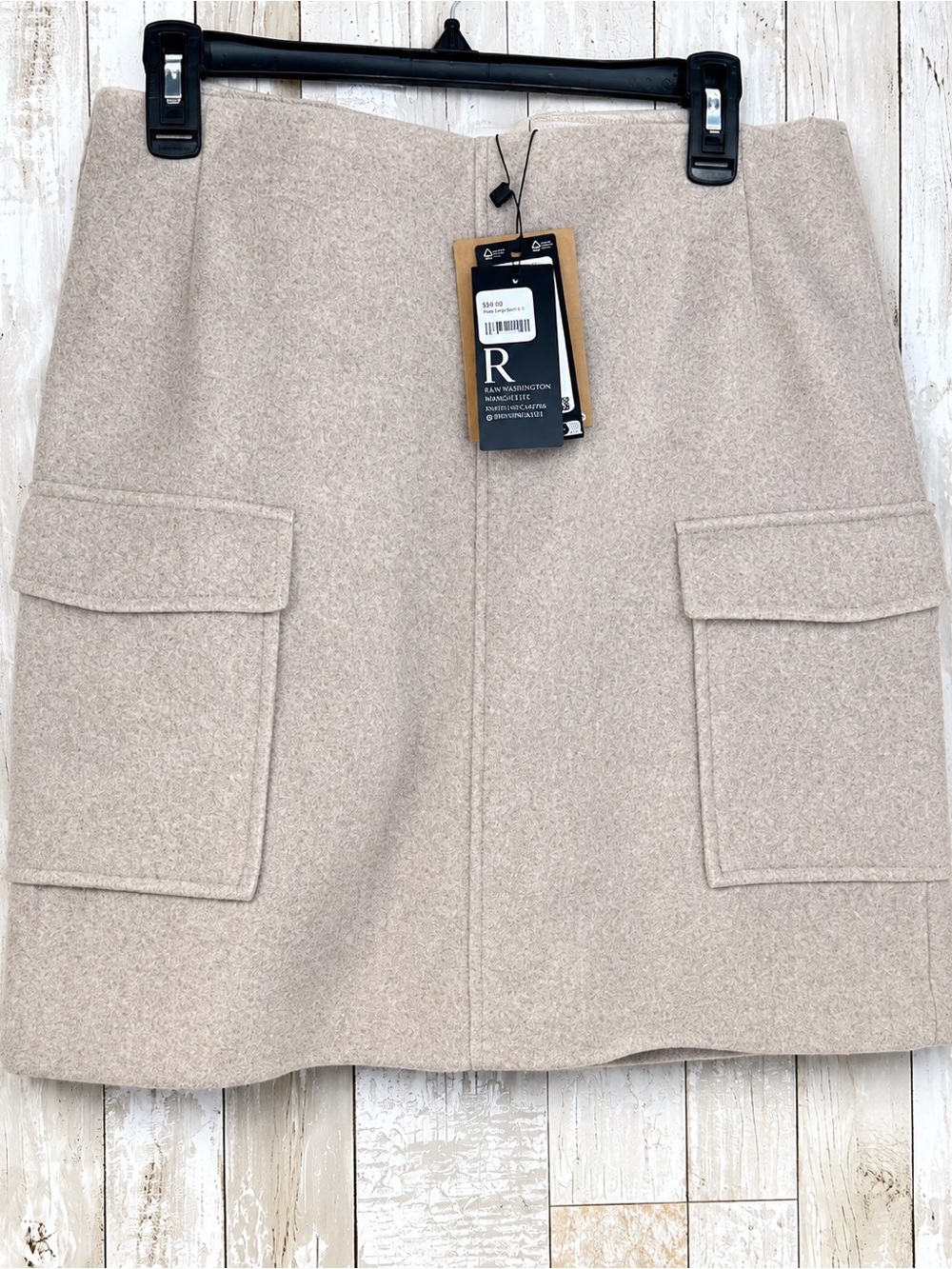 Vero Moda Beige Cargo-Pocket Mini Skirt